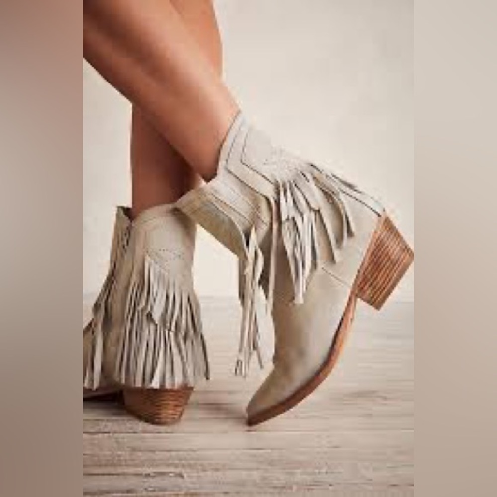 Free People Lawless Fringe Western Boots View 3